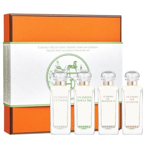 hermes scarf perfume bottles|hermes jardin perfume set.